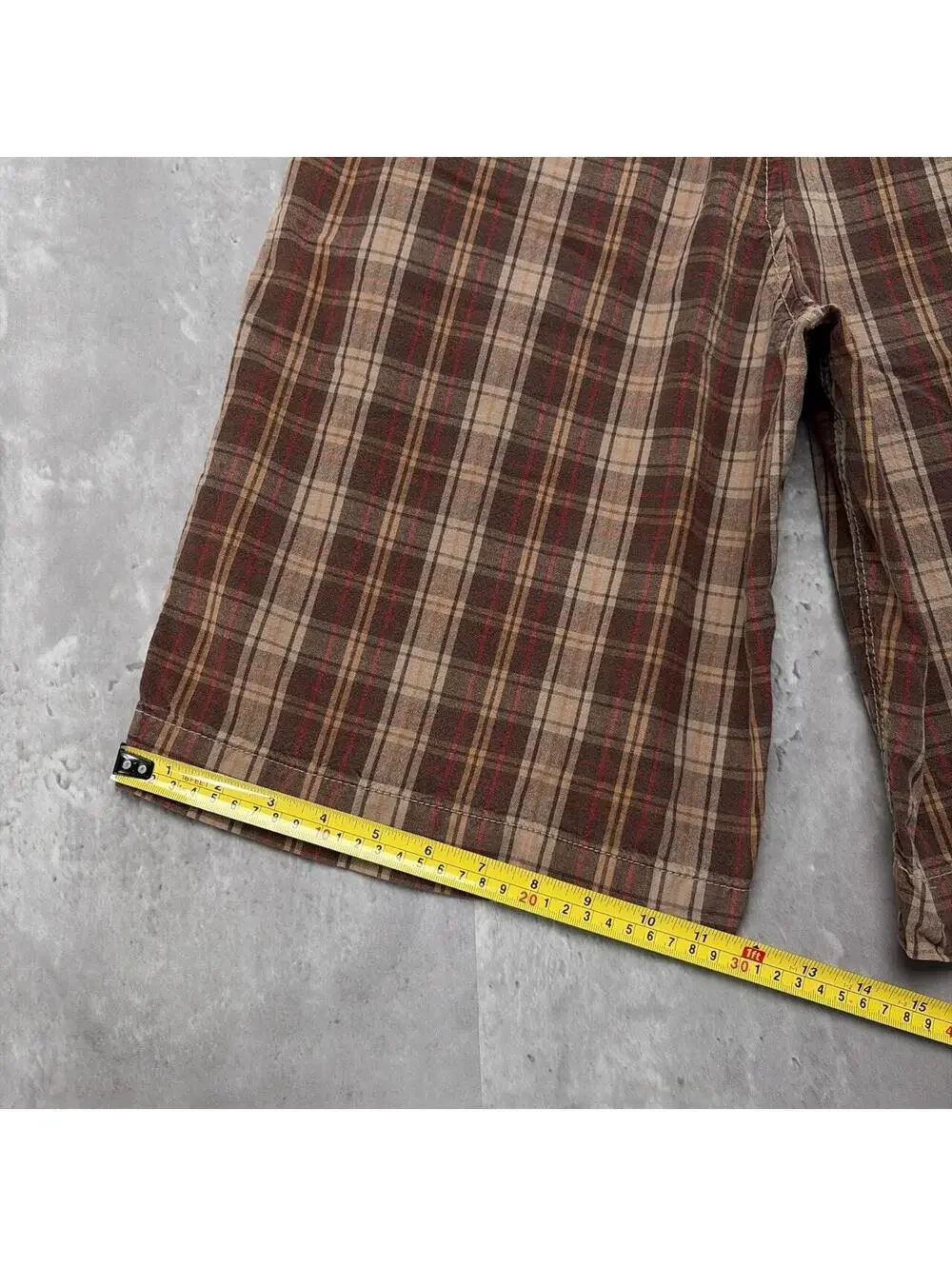 Y2K Brown Mossimo Grunge Gothic Plaid Baggy Skater Shorts